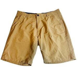 Denali Mens Khaki Performance Shorts Tan Quick Dry Hiking Golf Size 36